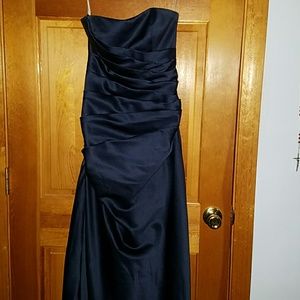 Navy blue long dress