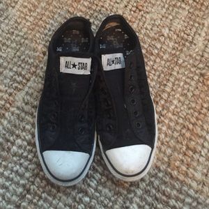 Black converse slip on sneakers