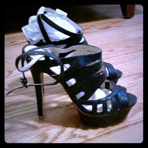Black high heel sandal New