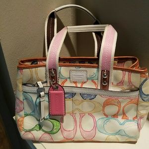 Adorable multicolor Coach Purse!