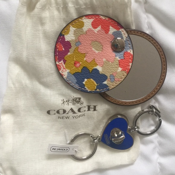 Coach bundle: NWT* Keychain and compact mirror