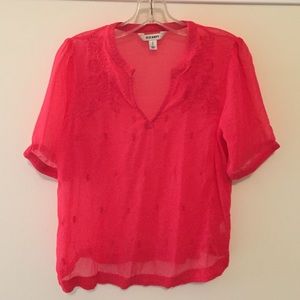 Old Navy pink sheer top