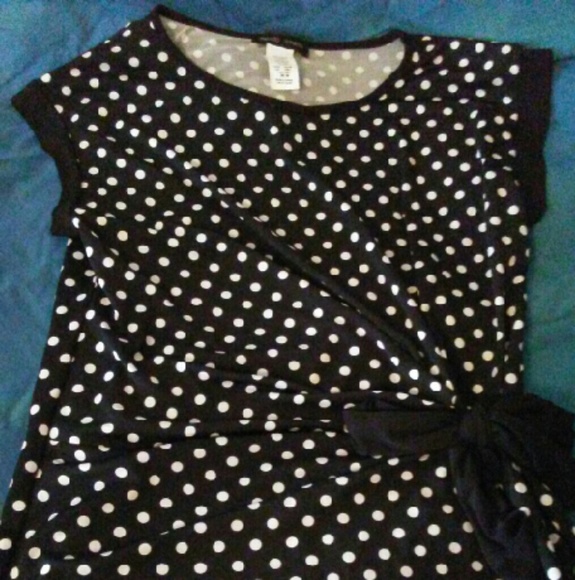 Black and White Polkadot Blouse
