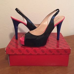 ✨SALE✨ Guess Colorblock Patent Slingbacks