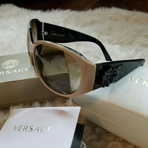 Authentic Versace 4149B Rhinestone Sunglasses!
