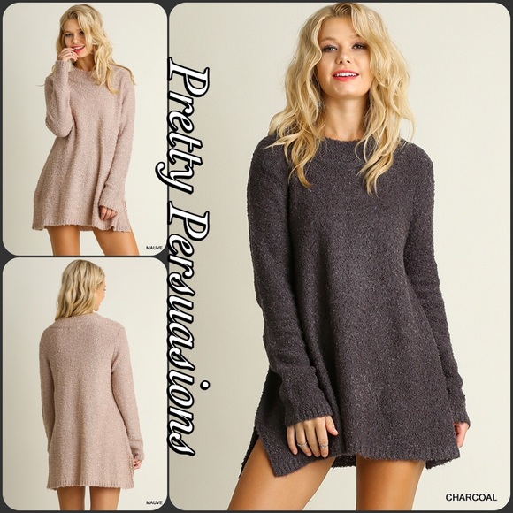 NWT Charcoal Gray Mock Neck Cozy Tunic Sweater - Picture 4 of 4