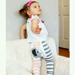 1 LEFT!! Pink Elephant Leggings Doodle Pants