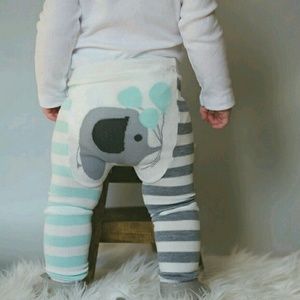 Blue Elephant Leggings Doodle Pants