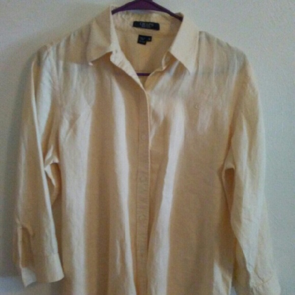 Chaps Button Down Linen Shirt