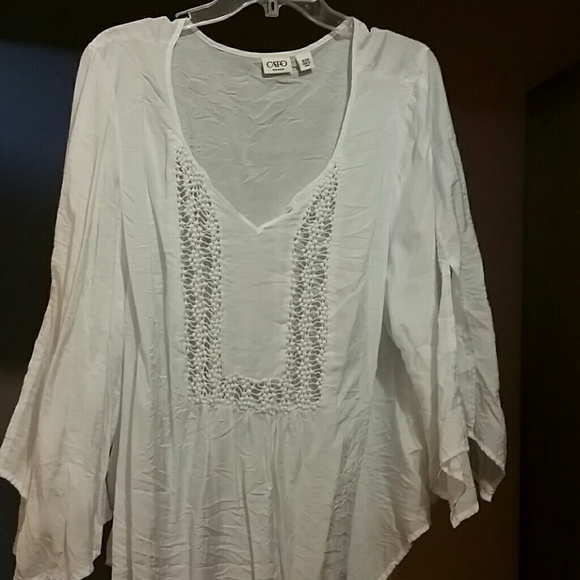 Bat wing shirt.