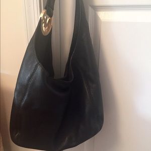 Vintage black leather MK bag