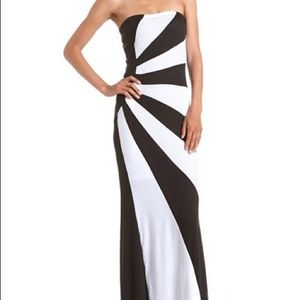 Charlotte Russe black and white maxi dress xlarge