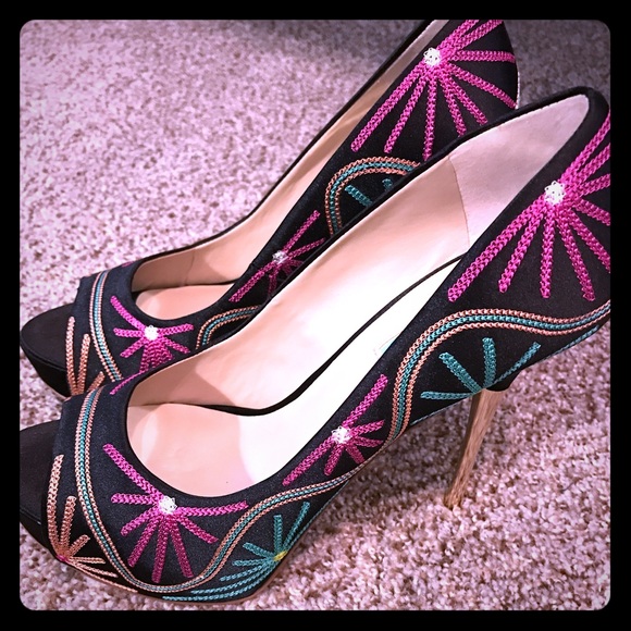 Stunning INC Open Toe Stiletto Pumps!