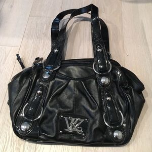 Kathy Van Zeeland Black Leather bag
