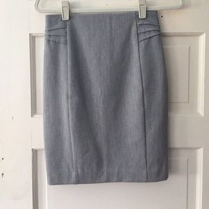 Express Grey Pencil Skirt 0