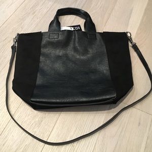 Black H&M tote with crossbody strap