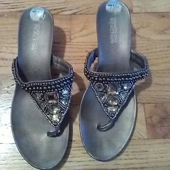 Dark silver grey wedges