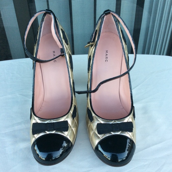 Marc Jacobs quilt leather ankle strap heels - Picture 4 of 4