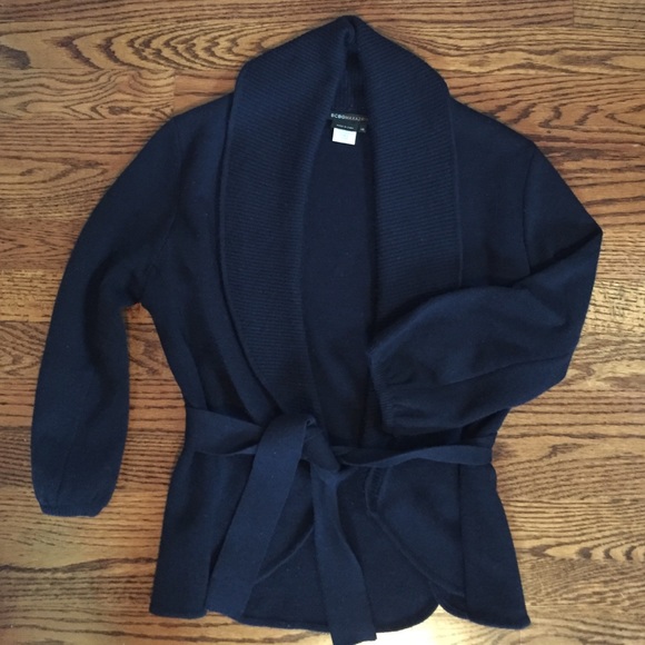 BCBGMAXAZRIA belted sweater jacket - Navy, XS