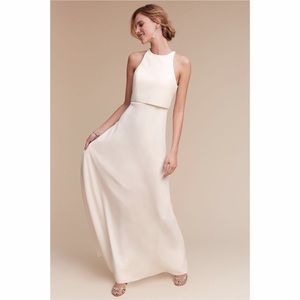 *SOLD* Jill Jill Stuart Crepe Popover Gown Ivory