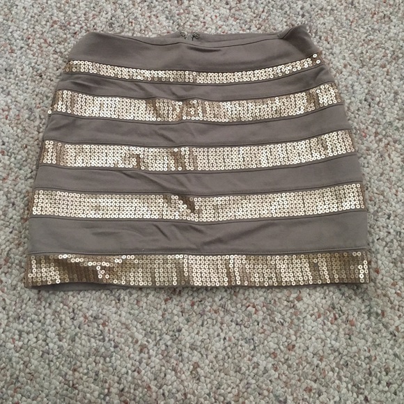 Express gold sequin mini skirt-00