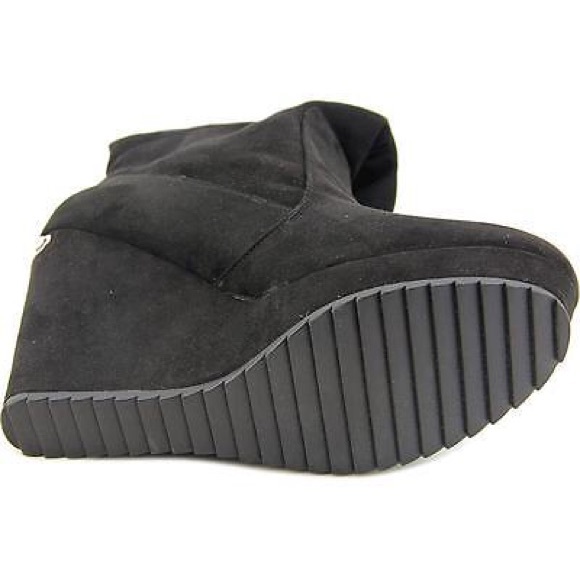 LAST‼️JUICY COUTURE Black Platform Wedge Boots - Picture 4 of 4