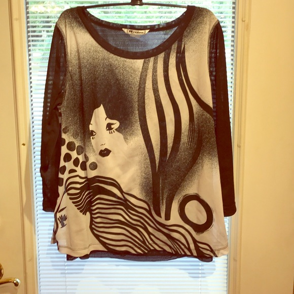 Trendy Asian Nygard collection blouse Double layer