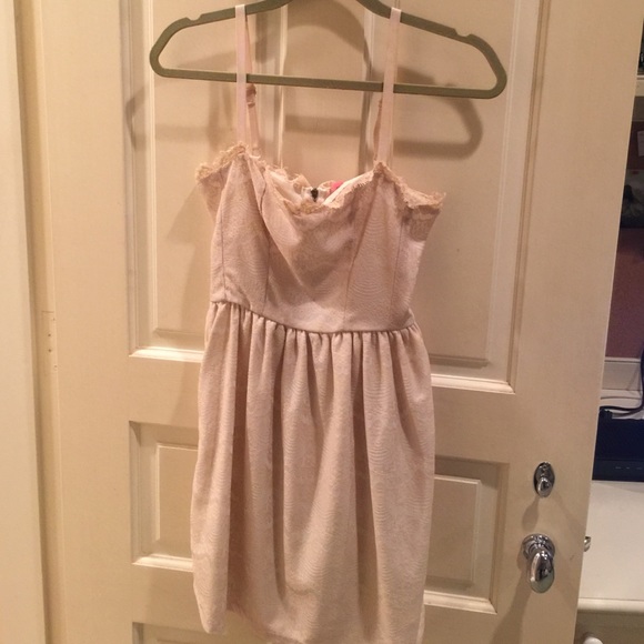Eight Sixty cream mini dress