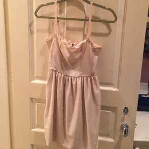 Eight Sixty cream mini dress