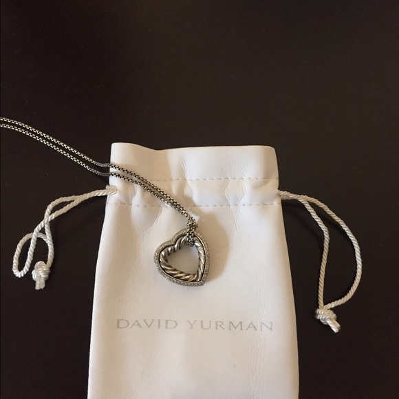 David Yurman Heart Necklace with Diamonds