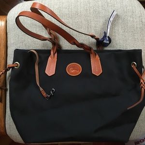 Dooney & Bourke Black Nylon Shopper Tote
