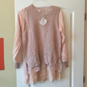 New w Tags Zulily Ladies Tunic Dusty Pink XL