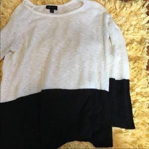 black and white sweater