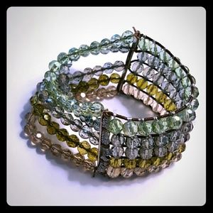 Multicolor stretch bead bracelet