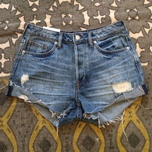 High waist cutoff Jean shorts hm