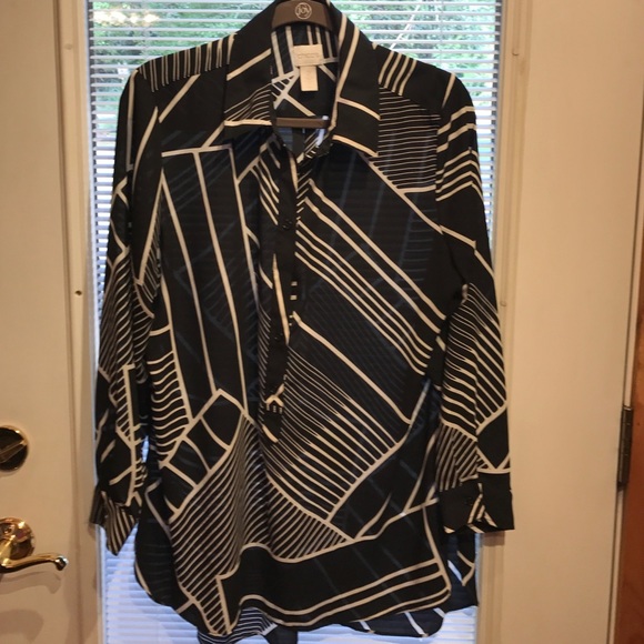 Chico's long slinky blouse. Perfect for leggings!