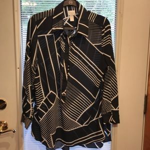 Chico's long slinky blouse. Perfect for leggings!