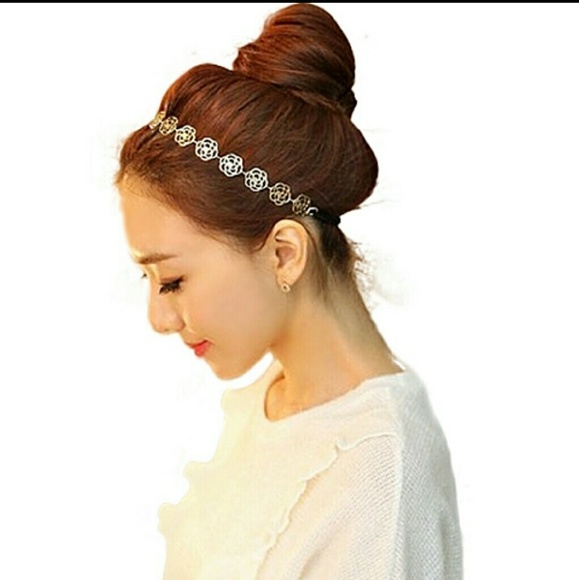 BRAND NEW ADORABLE  Boho Chic Gold Accent Hairband - Picture 1 of 2