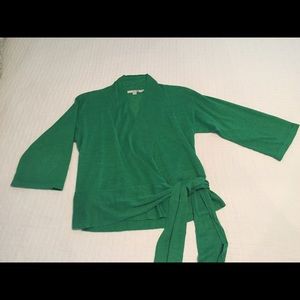 Boden Linen Wrap Cardigan