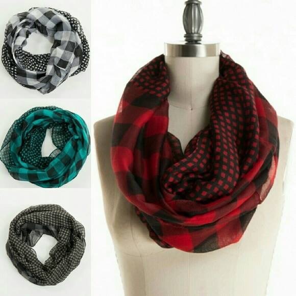 Plaid Infinity Scarf - Picture 2 of 2