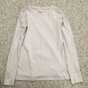 Cream long sleeve t-shirt-small