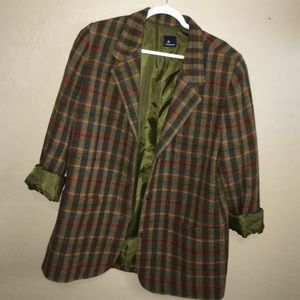 Vintage Liz Sport Rainbow Plaid Blazer with Tags