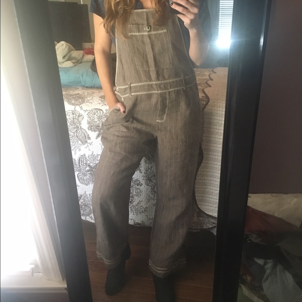 J Jill 100% Linen Overalls