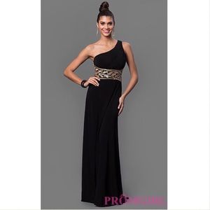 Aqua One Shoulder Embellished Navy Gown 2 🌟 Glam