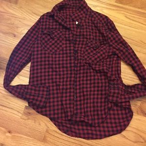 black and white checkered flannel