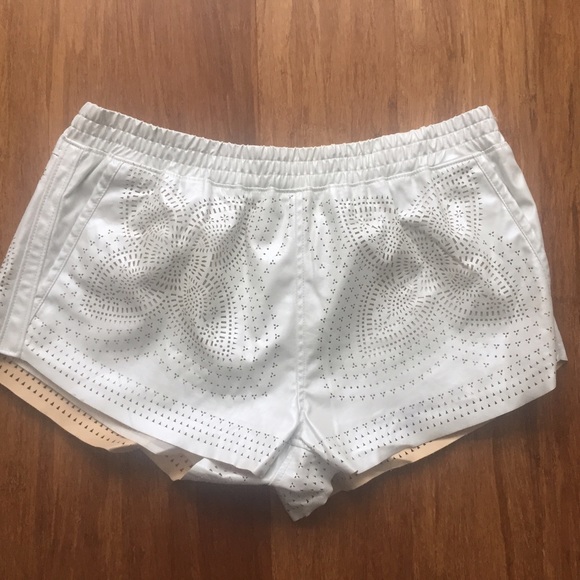 Blank NYC perforated leather shorts