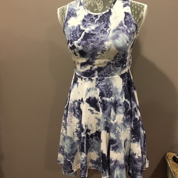 Vintage Havana blue tie dye dress