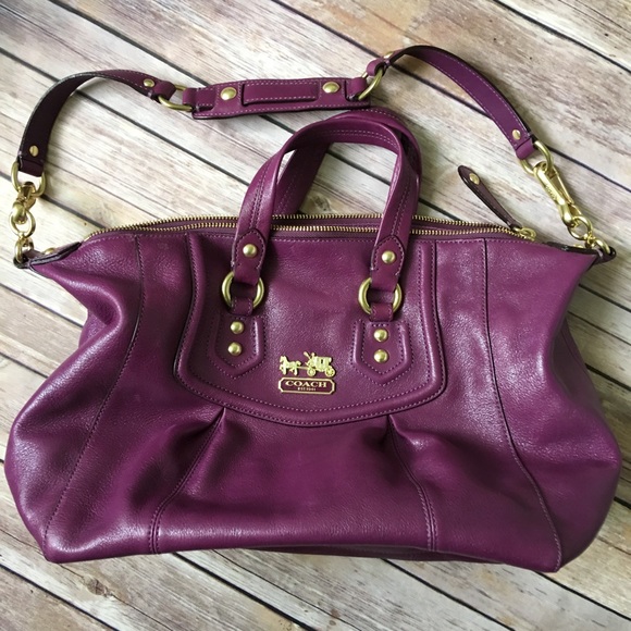 Coach purple leather bag
