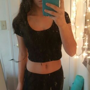 Black crop top
