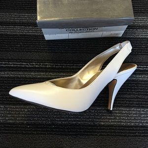 White Slingback Heel 5 1/2 M